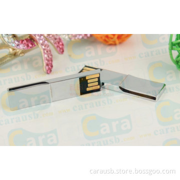 Stainless Slim book clip bookmark metal small Usb disk 8GB promotional gifts
